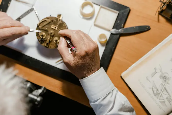 Automatikwerk nach Reinigung und Trocknung
